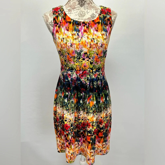 **LAST CHANCE** CYNTHIA ROWLEY Abstract‎ print sleeveless dress size 4. - Picture 1 of 12
